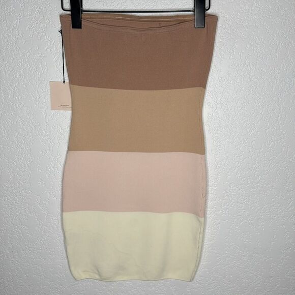 NWT Superdown Perla Ombre Mini Dress in Nude Ombre Revolve Neapolitan Large - Picture 6 of 16
